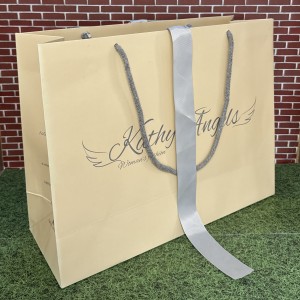 ΧΑΡΤΙΝΕΣ ΤΣΑΝΤΕΣ  ΠΟΛΥΤΕΛΕΙΑΣ ΠΛΑΓΙΑ ΜΕ ΧΑΡΤΟΝΙ ΚΑΙ ΚΟΛΛΗΤΗ ΚΟΡΔΕΛΑ 25x20x8